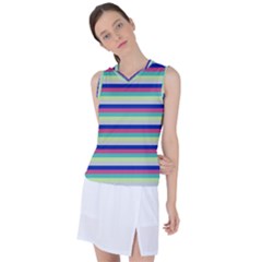 Stripey 6 Women s Sleeveless Sports Top by anthromahe