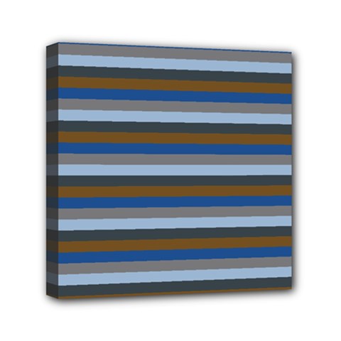 Stripey 7 Mini Canvas 6  X 6  (stretched) by anthromahe