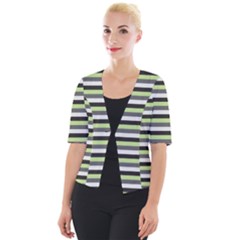 Stripey 8 Cropped Button Cardigan by anthromahe
