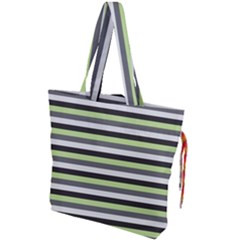 Stripey 8 Drawstring Tote Bag by anthromahe