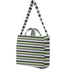 Stripey 8 Square Shoulder Tote Bag by anthromahe