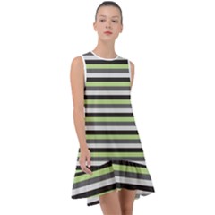 Stripey 8 Frill Swing Dress by anthromahe