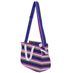 Stripey 9 Rope Handles Shoulder Strap Bag by anthromahe