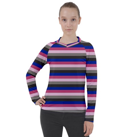 Stripey 9 Women s Pique Long Sleeve Tee by anthromahe