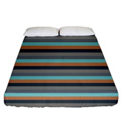 Stripey 10 Fitted Sheet (king Size) by anthromahe