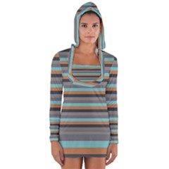 Stripey 10 Long Sleeve Hooded T-shirt by anthromahe