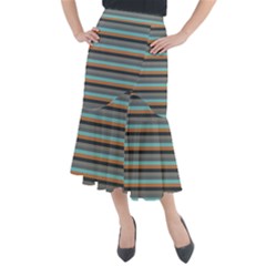 Stripey 10 Midi Mermaid Skirt