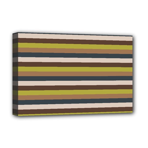 Stripey 12 Deluxe Canvas 18  x 12  (Stretched)