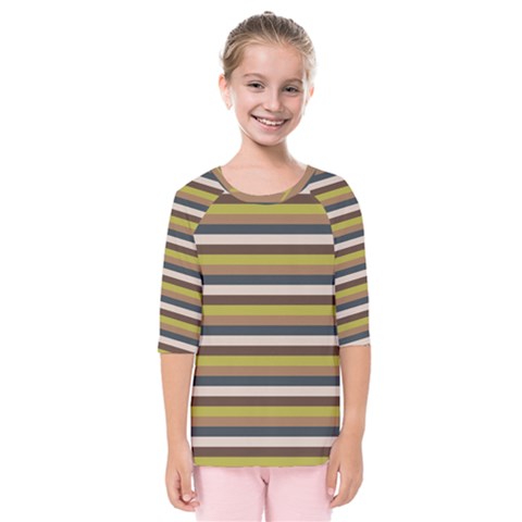 Stripey 12 Kids  Quarter Sleeve Raglan Tee by anthromahe