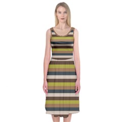 Stripey 12 Midi Sleeveless Dress by anthromahe