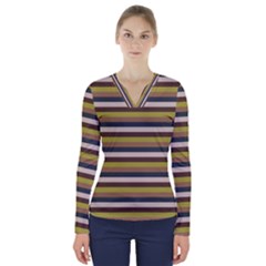 Stripey 12 V-Neck Long Sleeve Top