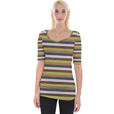 Stripey 12 Wide Neckline Tee by anthromahe