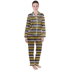 Stripey 12 Satin Long Sleeve Pyjamas Set