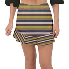 Stripey 12 Fishtail Mini Chiffon Skirt