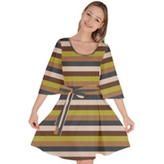 Stripey 12 Velour Kimono Dress