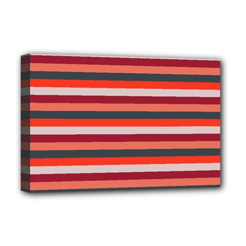 Stripey 13 Deluxe Canvas 18  X 12  (stretched) by anthromahe