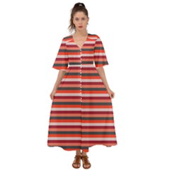 Stripey 13 Kimono Sleeve Boho Dress by anthromahe