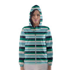 Stripey 14 Women s Hooded Windbreaker by anthromahe