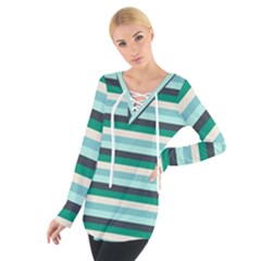 Stripey 14 Tie Up Tee by anthromahe