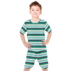 Stripey 14 Kids  Tee And Shorts Set by anthromahe