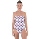 Cuban Flapping Flags Tie Back One Piece Swimsuit