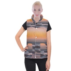 Seascape Sunset At Jericoacoara, Ceara, Brazil Women s Button Up Vest by dflcprintsclothing