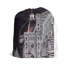 Santa Maria Del Fiore  Cathedral At Night, Florence Italy Drawstring Pouch (2xl) by dflcprints