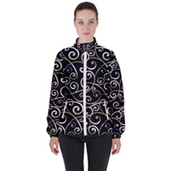 Swirly Gyrl Women s High Neck Windbreaker