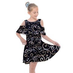 Swirly Gyrl Kids  Shoulder Cutout Chiffon Dress