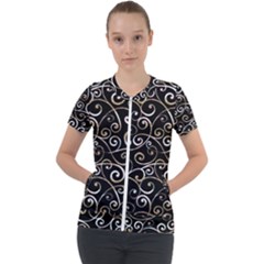 Swirly Gyrl Short Sleeve Zip Up Jacket