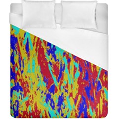 Multicolored Vibran Abstract Textre Print Duvet Cover (california King Size) by dflcprintsclothing