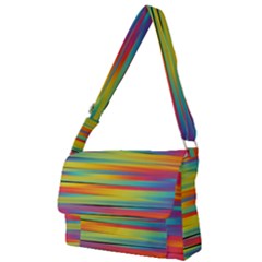 Rainbow Swirl Full Print Messenger Bag (l)