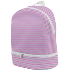 Pink Stripes Horizontal  Zip Bottom Backpack by retrotoomoderndesigns