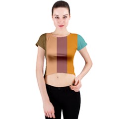 Stripey 15 Crew Neck Crop Top by anthromahe
