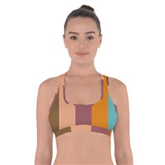 Stripey 15 Cross Back Sports Bra by anthromahe