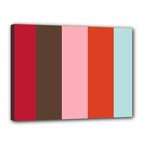 Stripey 19 Canvas 16  X 12  (stretched) by anthromahe