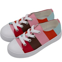 Stripey 19 Kids  Low Top Canvas Sneakers by anthromahe