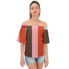 Stripey 19 Off Shoulder Short Sleeve Top by anthromahe