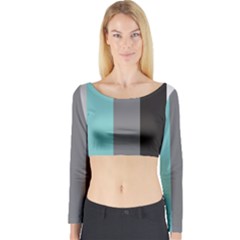 Stripey 20 Long Sleeve Crop Top by anthromahe