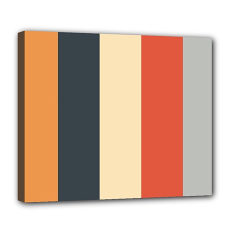 Stripey 22 Deluxe Canvas 24  X 20  (stretched) by anthromahe
