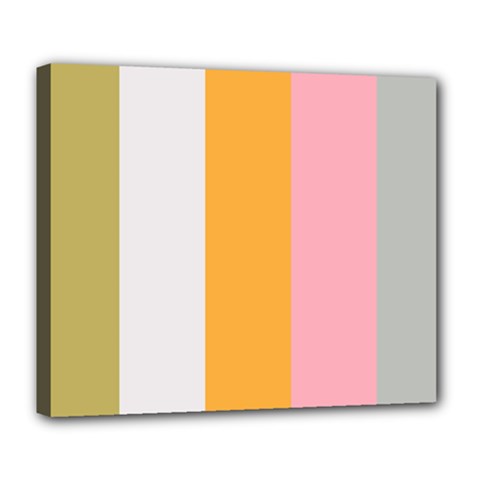 Stripey 23 Deluxe Canvas 24  X 20  (stretched) by anthromahe