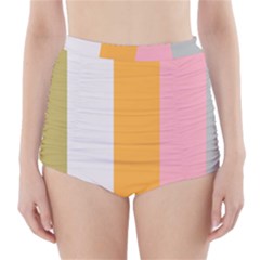 Stripey 23 High-waisted Bikini Bottoms