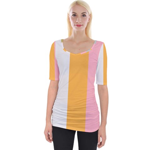 Stripey 23 Wide Neckline Tee by anthromahe