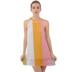 Stripey 23 Halter Tie Back Chiffon Dress by anthromahe