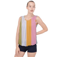 Stripey 23 Bubble Hem Chiffon Tank Top by anthromahe