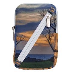 Sunset Scene At Waterfront Boardwalk, Montevideo Uruguay Belt Pouch Bag (small)