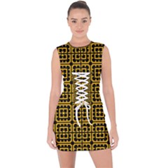 Df Unrest Vibe Lace Up Front Bodycon Dress by deformigo