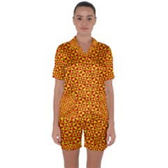 Rby-b-8-3 Satin Short Sleeve Pyjamas Set