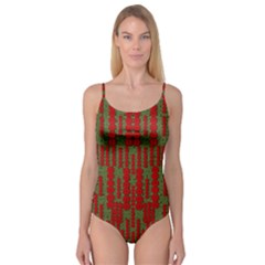 Bloom In Yule Season Colors Camisole Leotard  by pepitasart