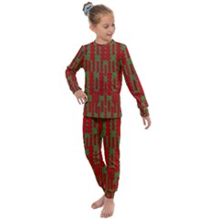 Bloom In Yule Season Colors Kids  Long Sleeve Set  by pepitasart